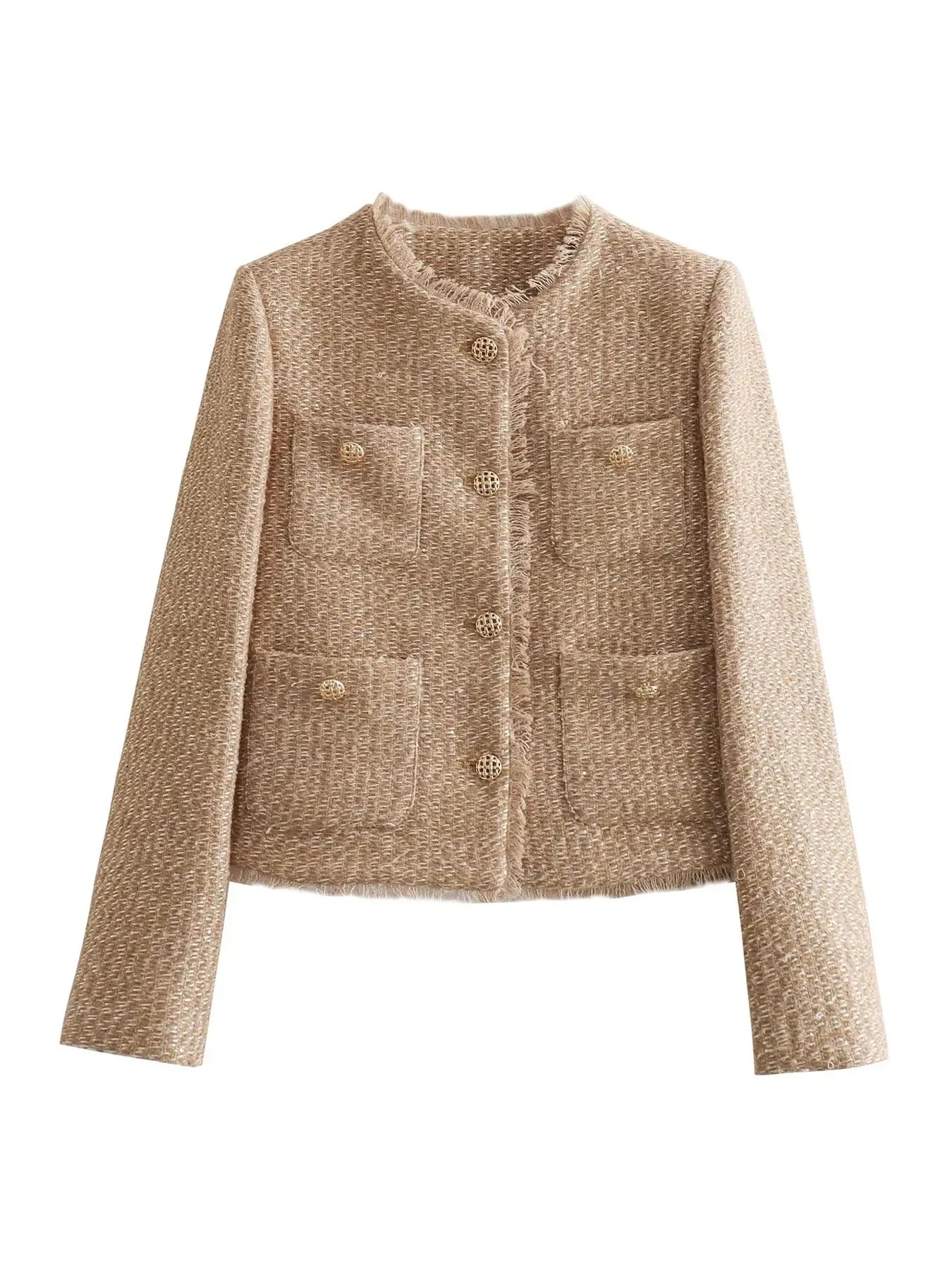 Autumn | Elegante Cropped Jacke mit Taschen