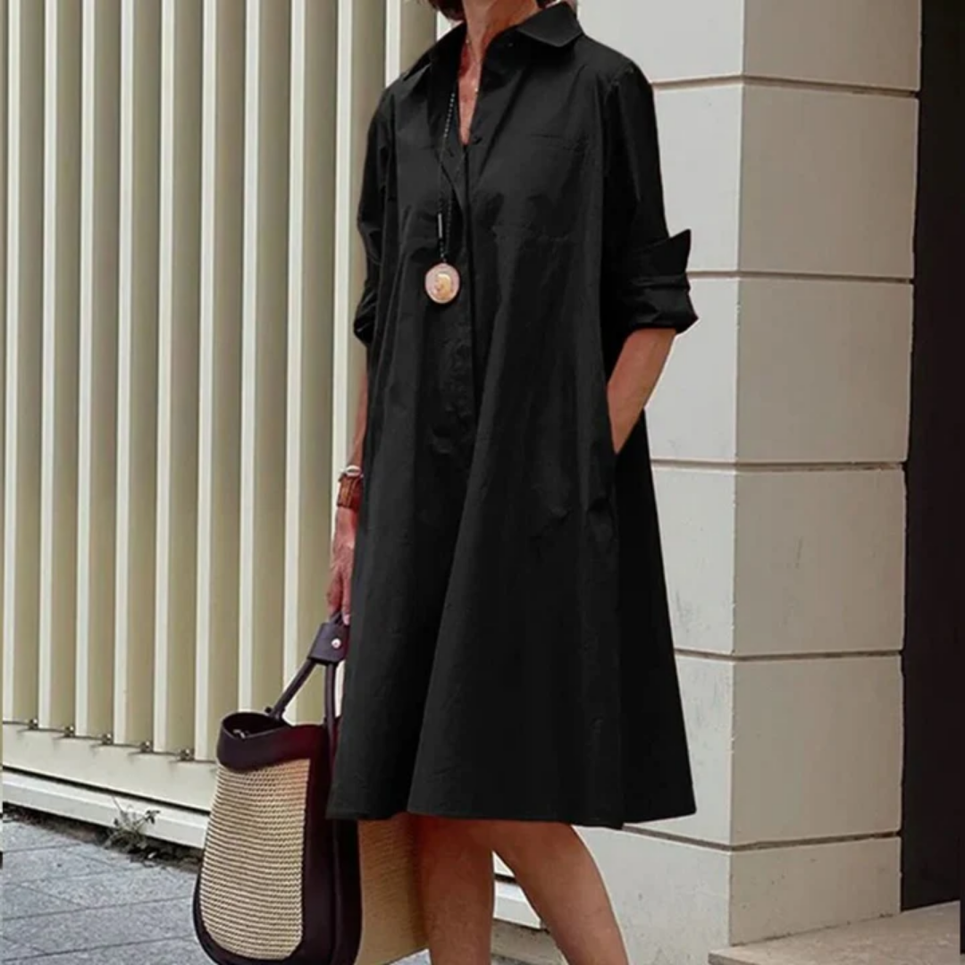 Women's Formal Oversized Shirt Dress | Midi