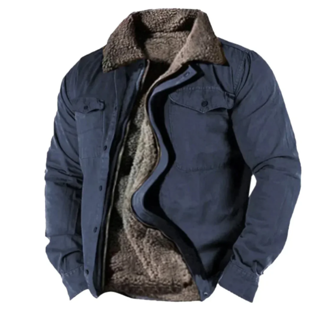 Men's Vintage Winter Long Jacket | Heated