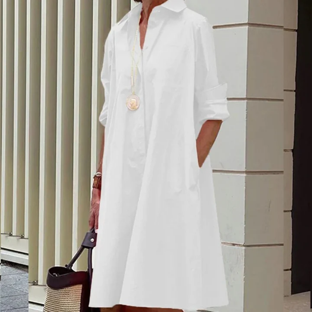 Women's Formal Oversized Shirt Dress | Midi