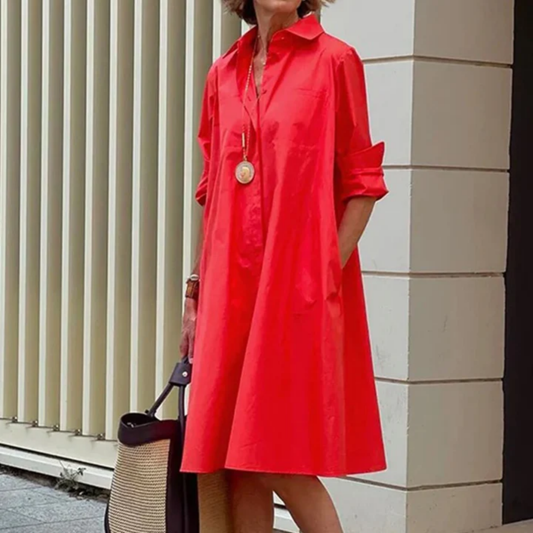 Women's Formal Oversized Shirt Dress | Midi