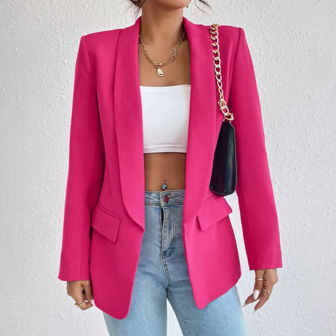 Women's Stylish Lapel Collar Blazer | Long