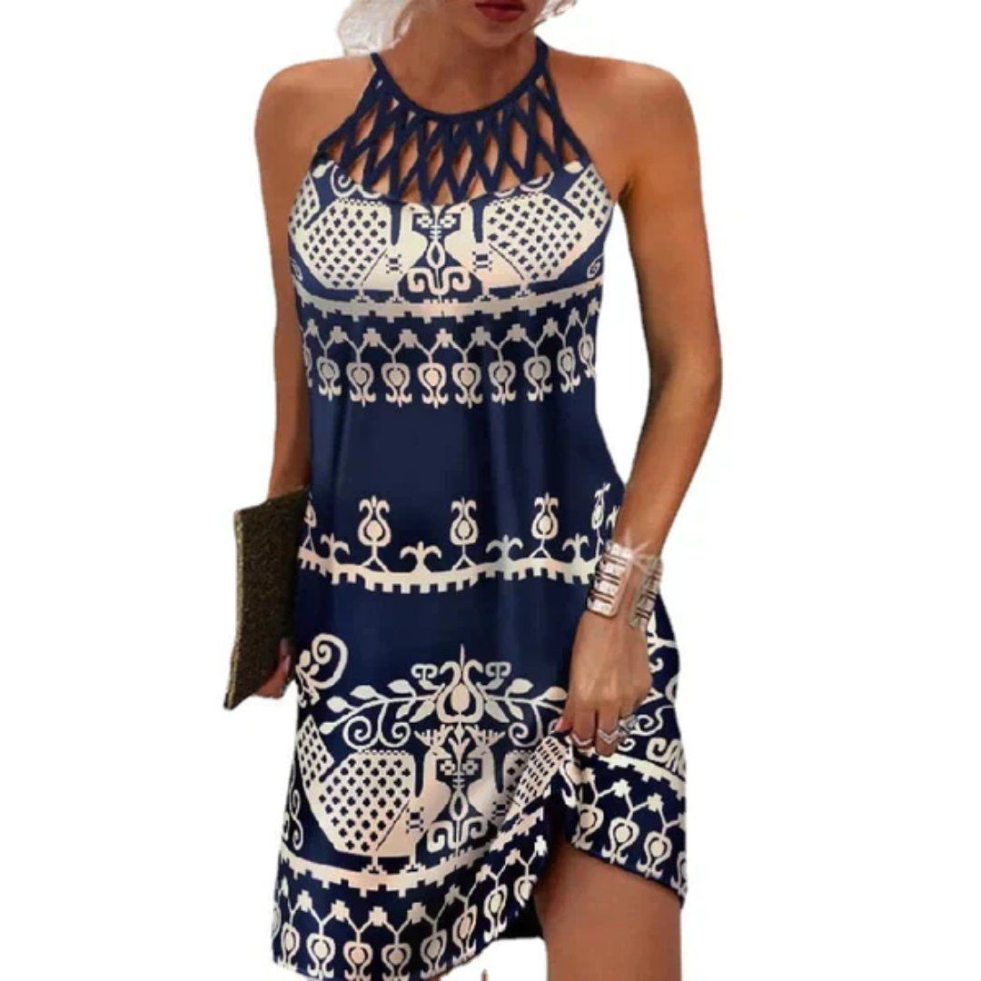 Women's Summer Boho Halter Dress | Midi