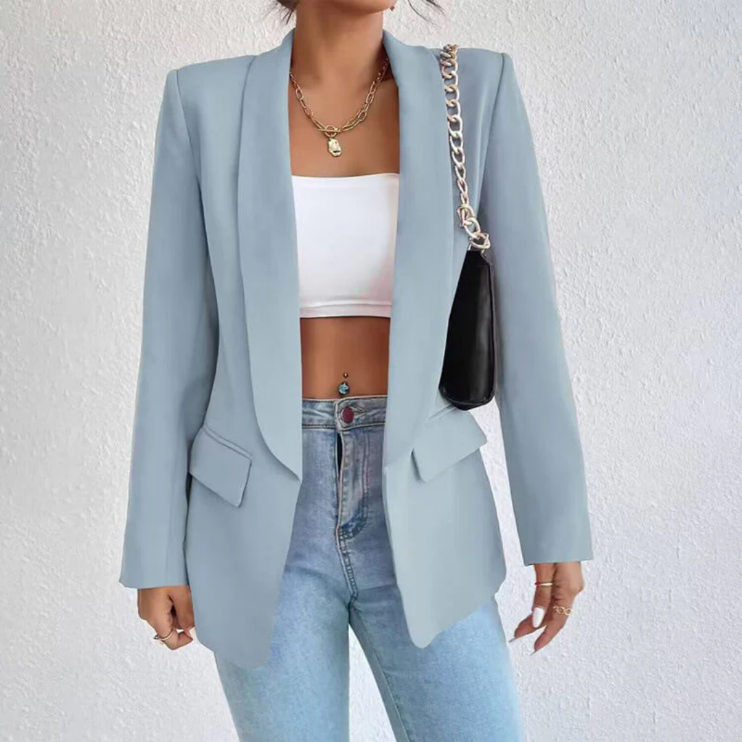 Women's Stylish Lapel Collar Blazer | Long