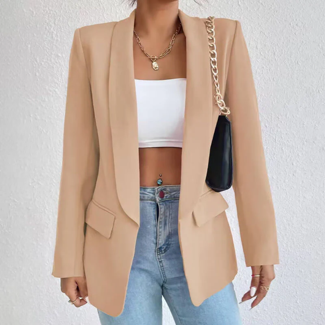 Women's Stylish Lapel Collar Blazer | Long
