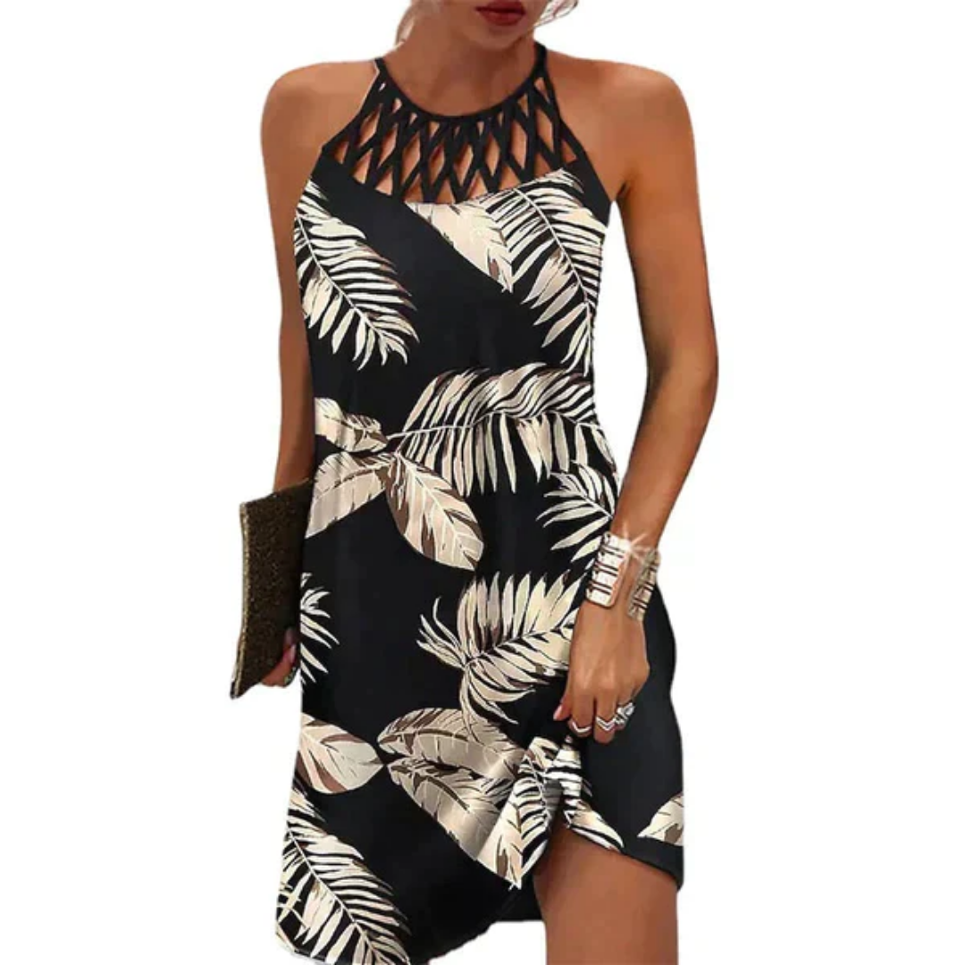 Women's Summer Boho Halter Dress | Midi