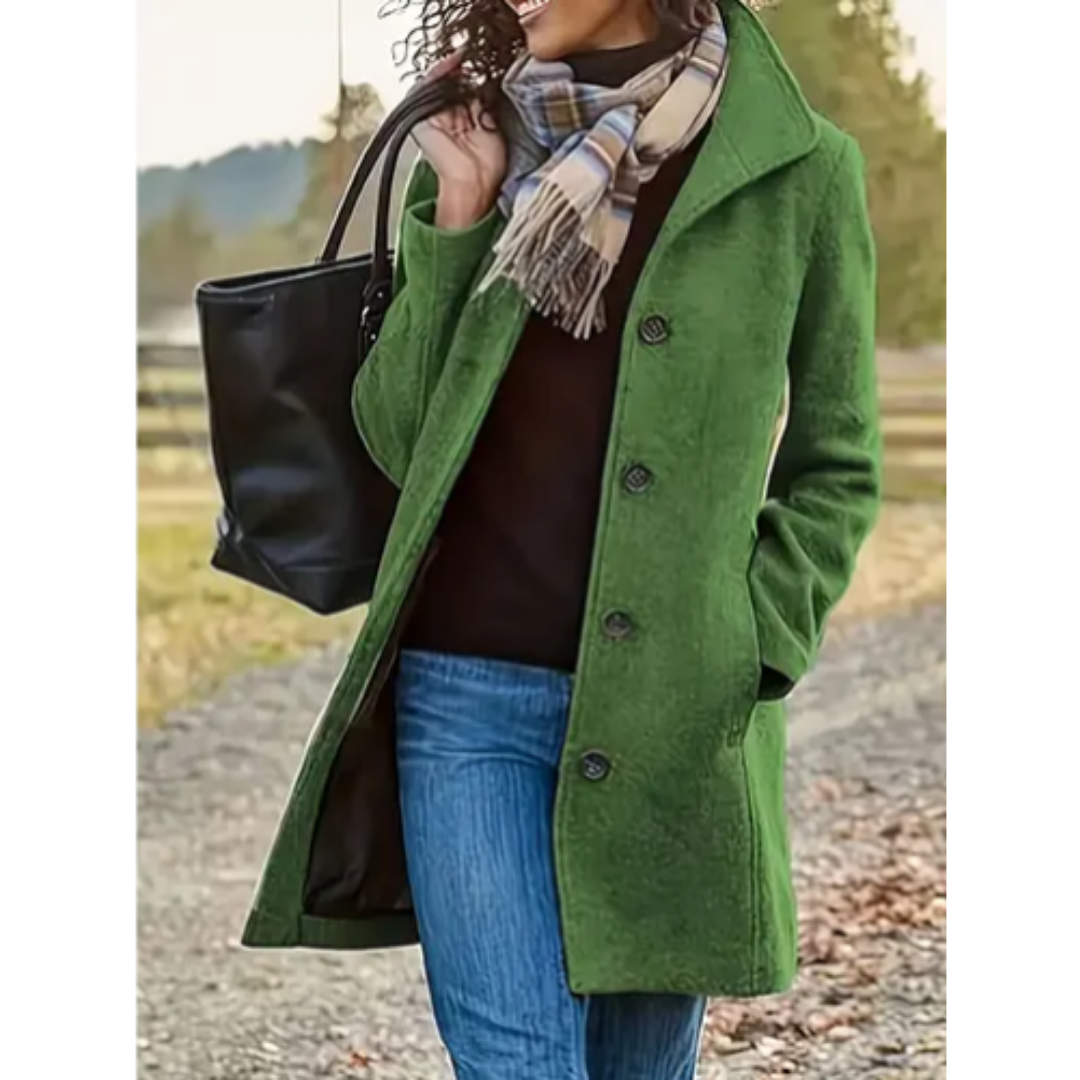 Women's Classic Button Down Winter Coat | Heated