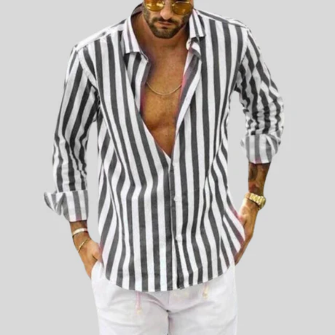 Men's Summer Stripe Shirt | Long Sleeve