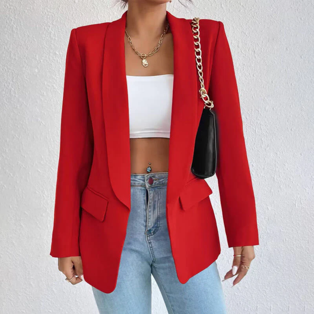 Women's Stylish Lapel Collar Blazer | Long