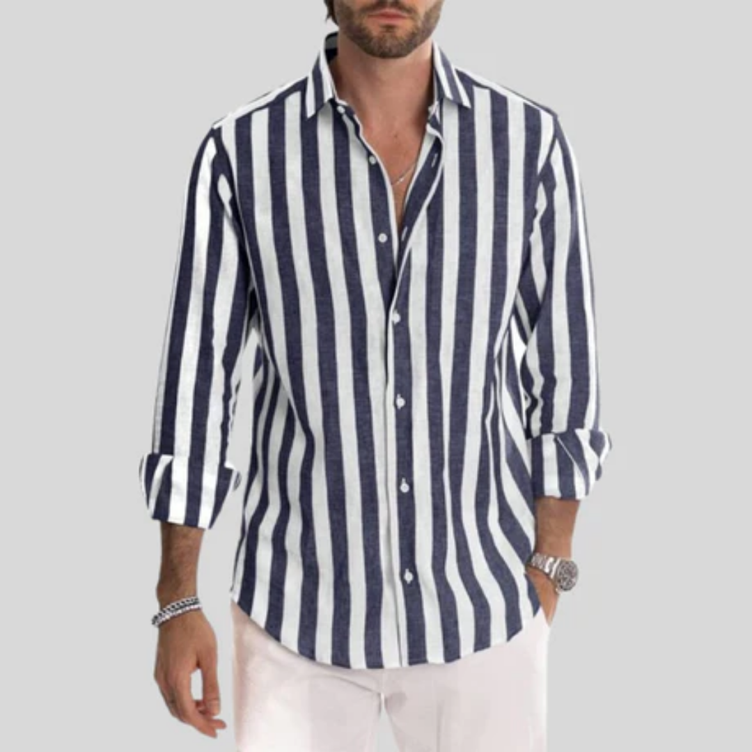 Men's Summer Stripe Shirt | Long Sleeve