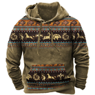 Herren Langarm Gedruckt Warme Kapuzenpulli | Winter