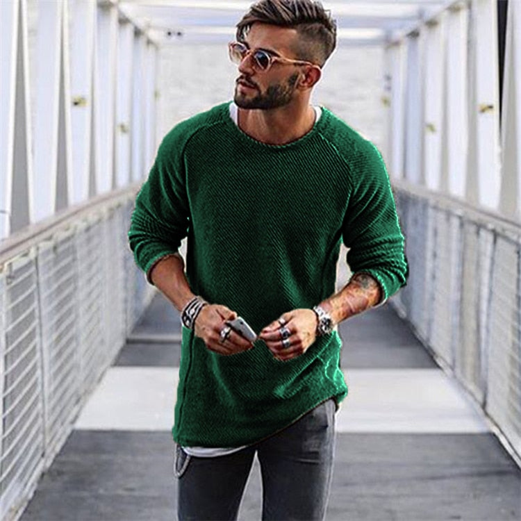 Declan | Stylischer langer Strickpullover für Herren
