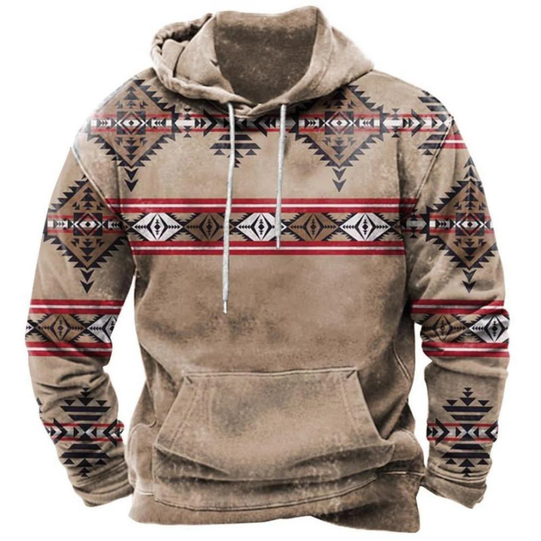 Herren Langarm Gedruckt Warme Kapuzenpulli | Winter