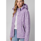 Damen Gedruckt Reißverschluss Winter Jacke | Kapuze
