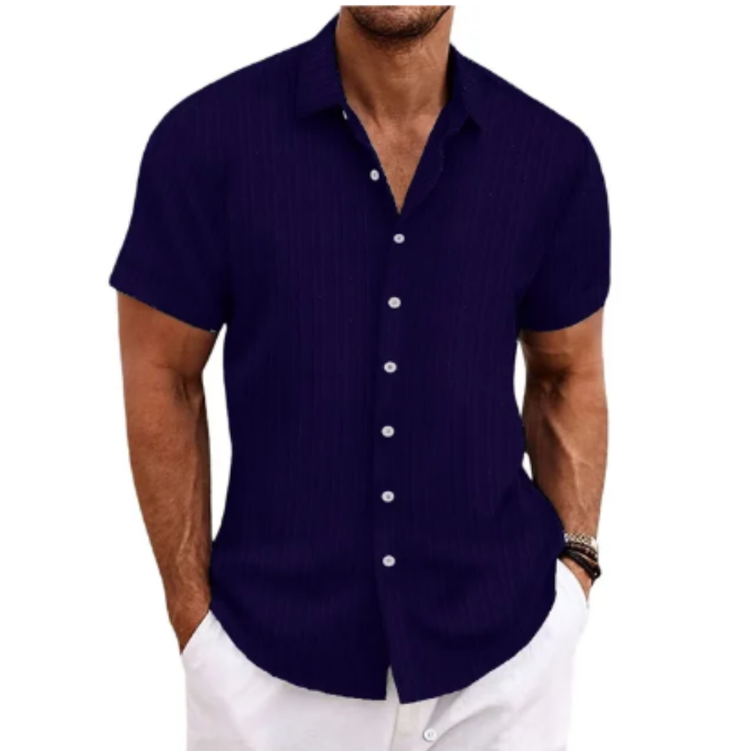Men's Spring Button Down Beach Shirt | Short Sleeve