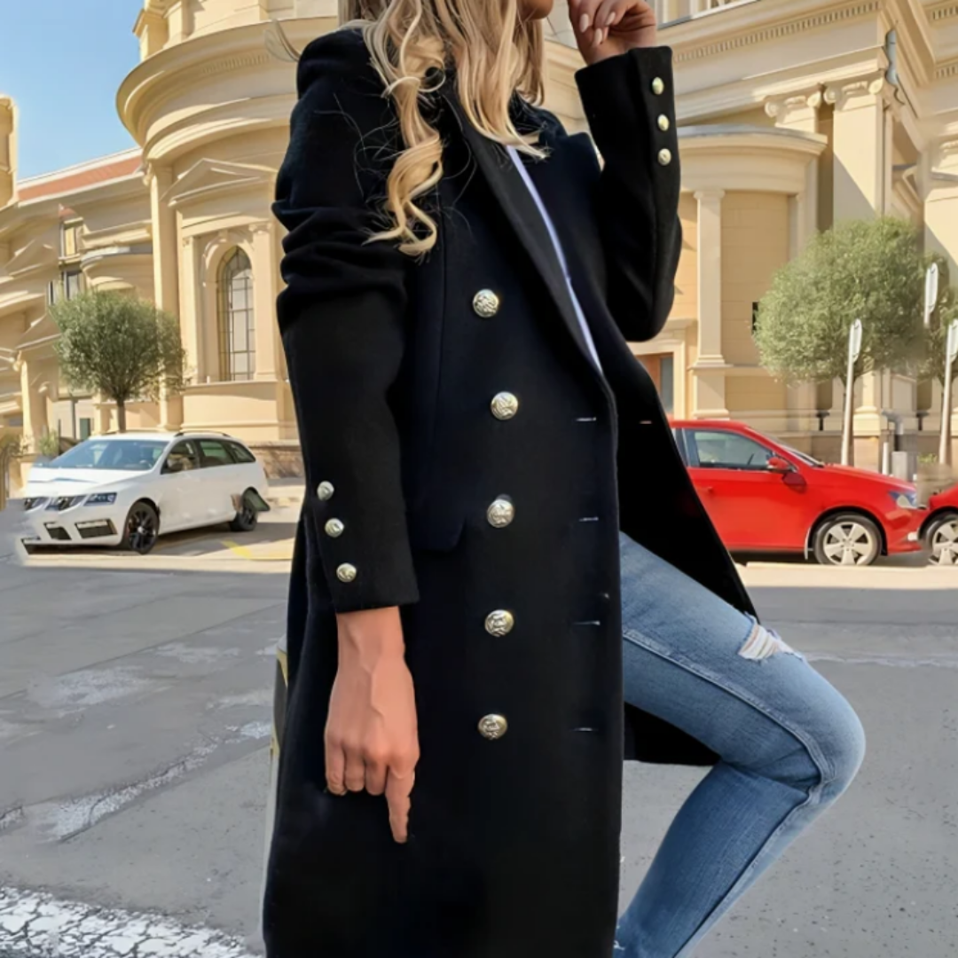 Women's Elegant Winter Lapel Collar Coat | Warm