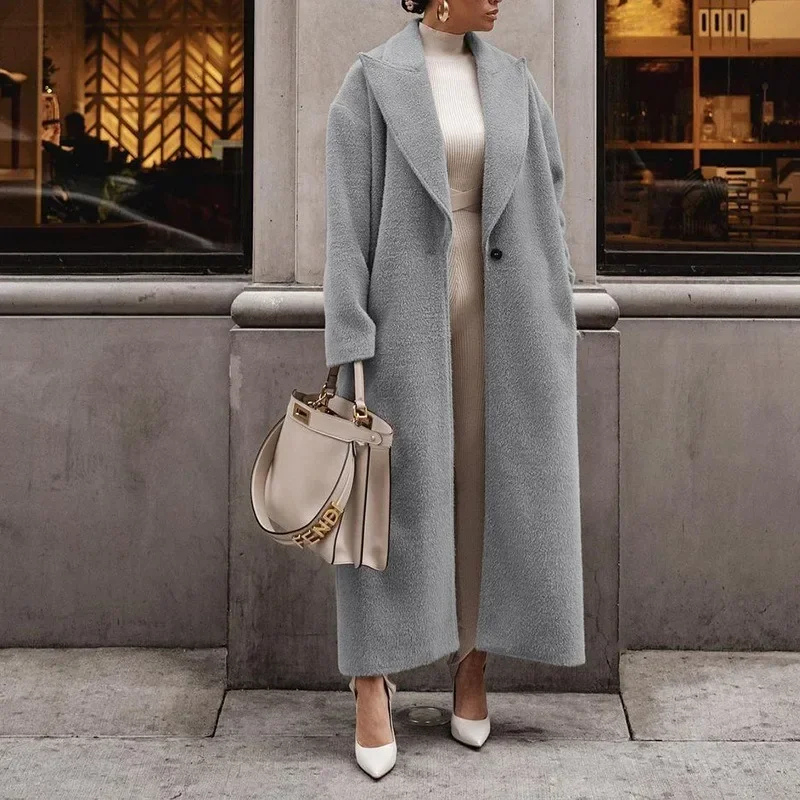 Women's Oversized Lapel Trench Coat | Long