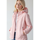 Damen Gedruckt Reißverschluss Winter Jacke | Kapuze
