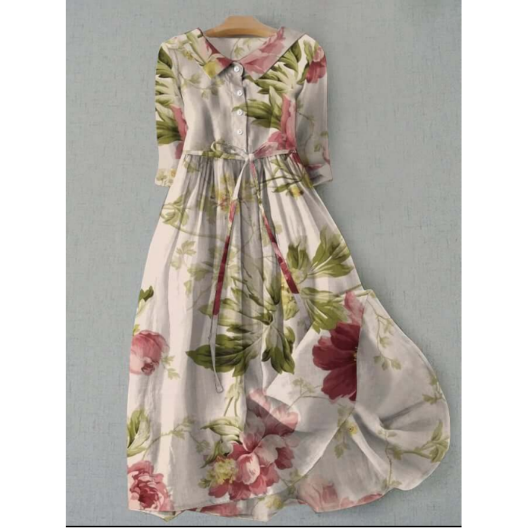 Women's Floral 3 4 Sleeve Summer Dress | Maxi