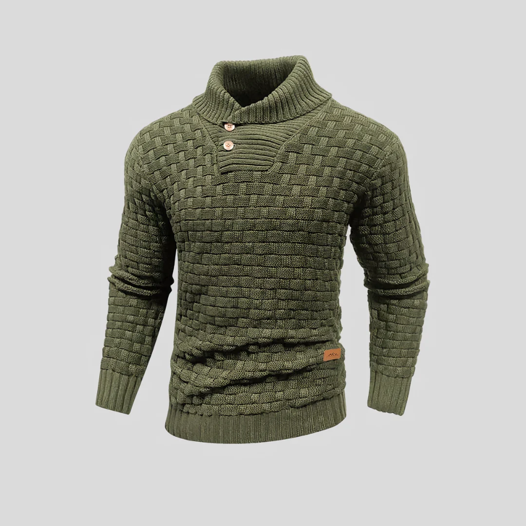 Men's Warm Turtle Neck Knitted Sweater | Fitted