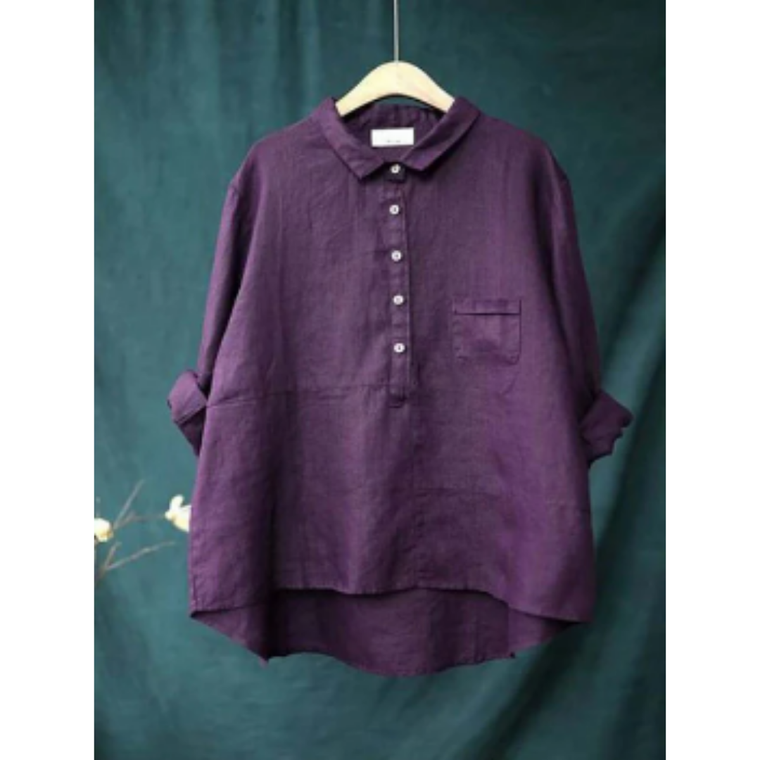 Women's Casual Oversized Summer Blouse | Long Sleeve