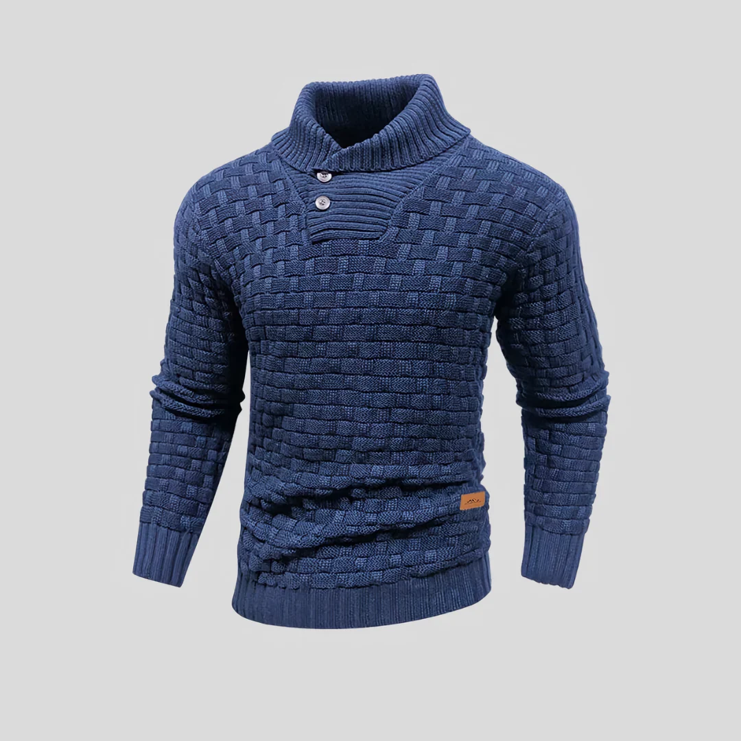 Men's Warm Turtle Neck Knitted Sweater | Fitted