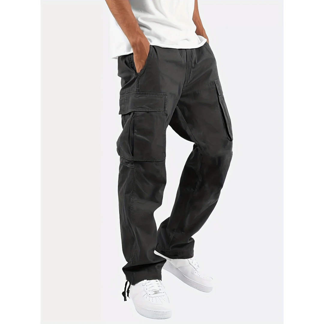 Men's Straight Cut Cargo Pants | Wide Leg
