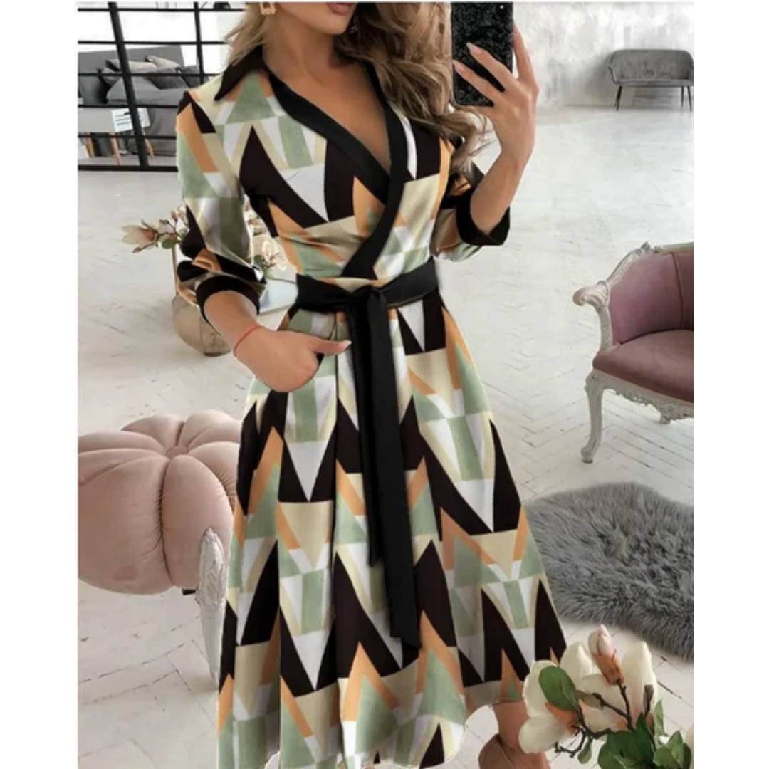 Women's Elegant Semi Formal Wrap Dress | Midi