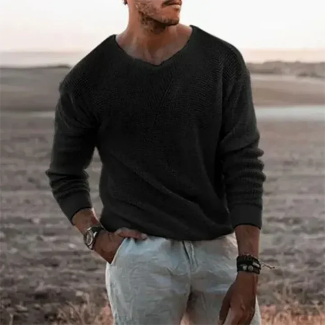 Men's Warm Knitted Sweater | Long