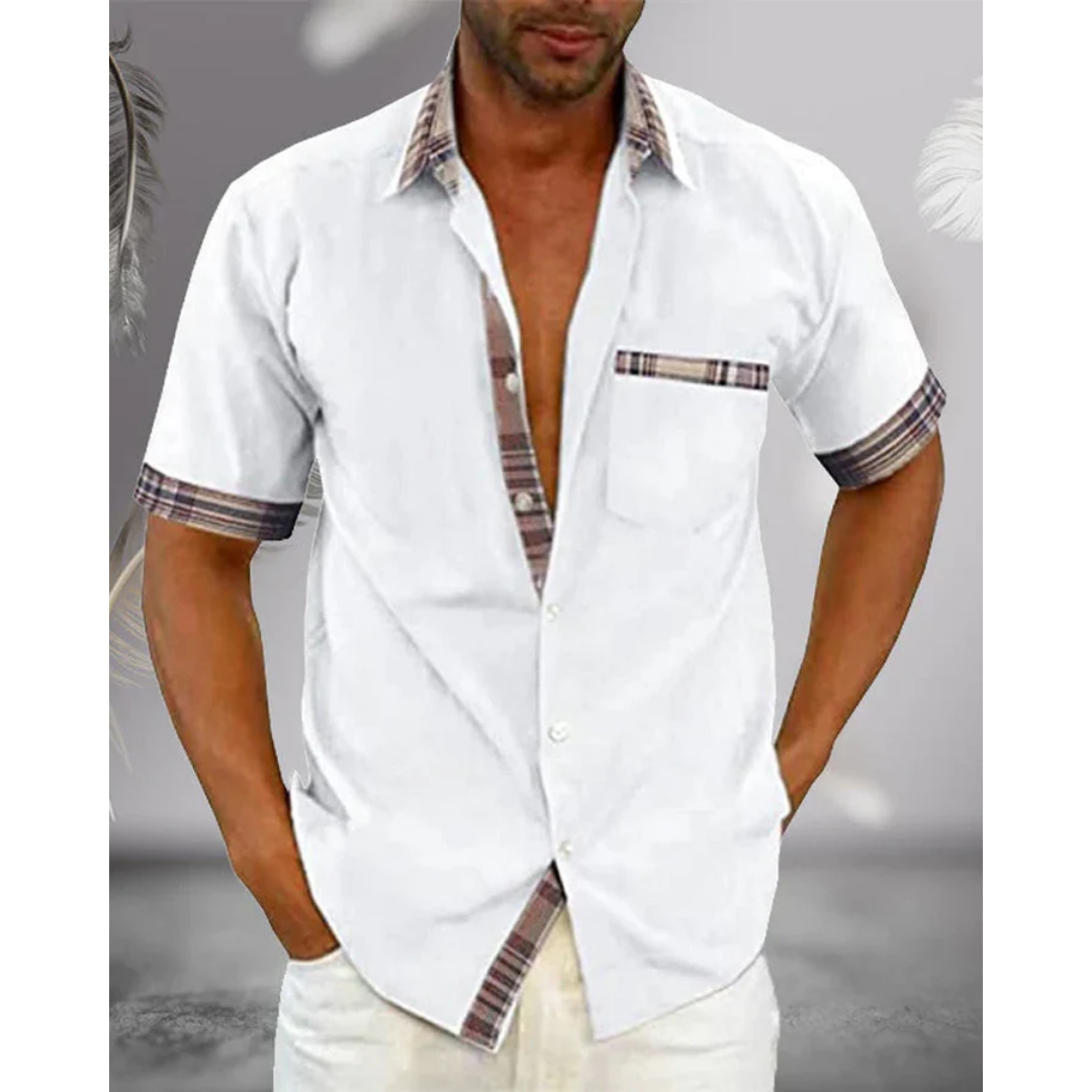 Men's Vintage Button Down Shirt | Short Sleeve