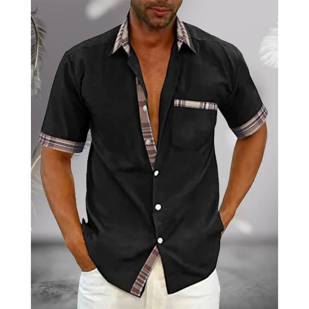 Men's Vintage Button Down Shirt | Short Sleeve