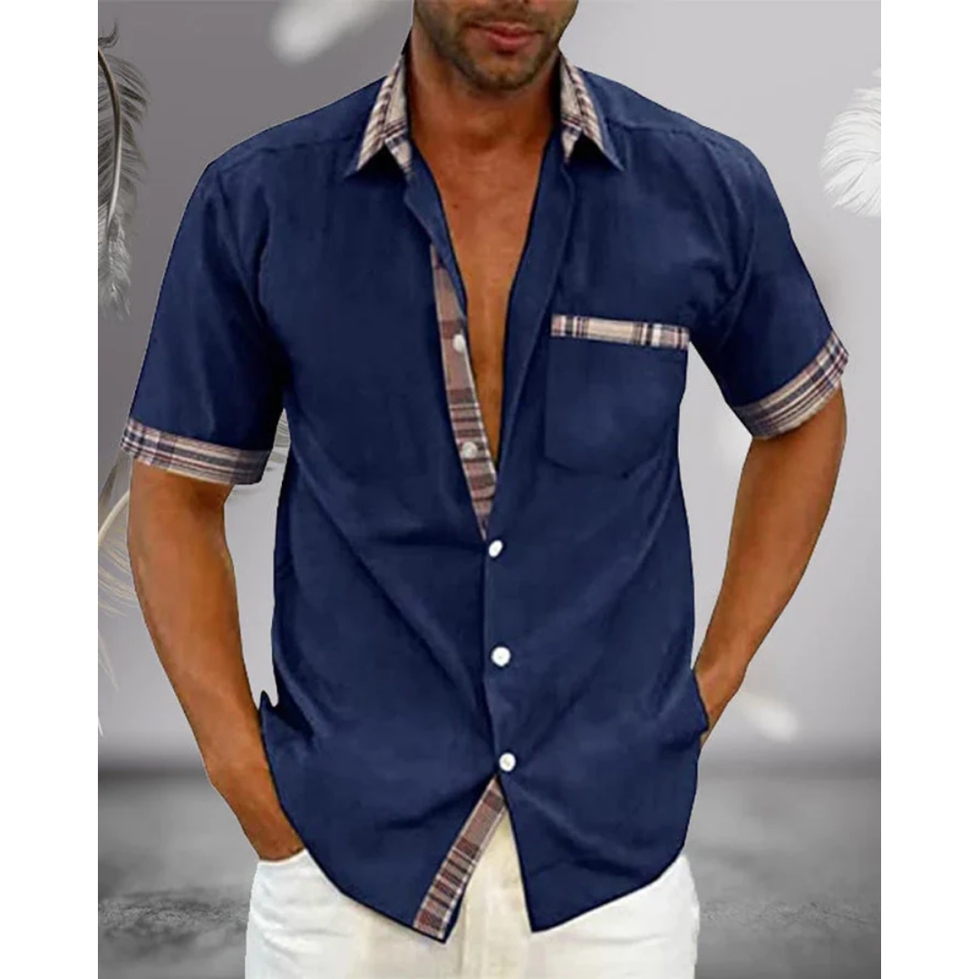Men's Vintage Button Down Shirt | Short Sleeve