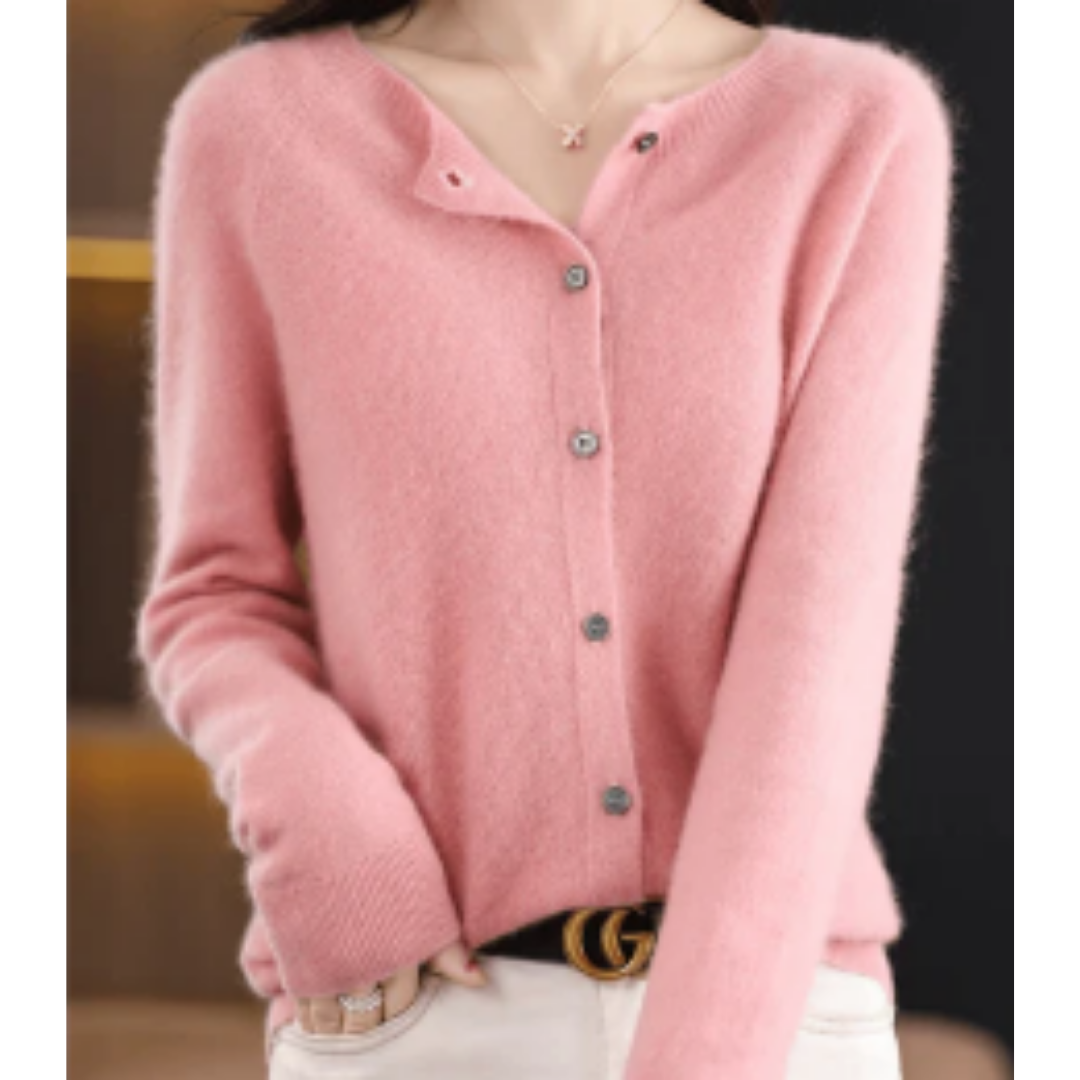 Women's Warm Button Down Knitted Cardigan | Long