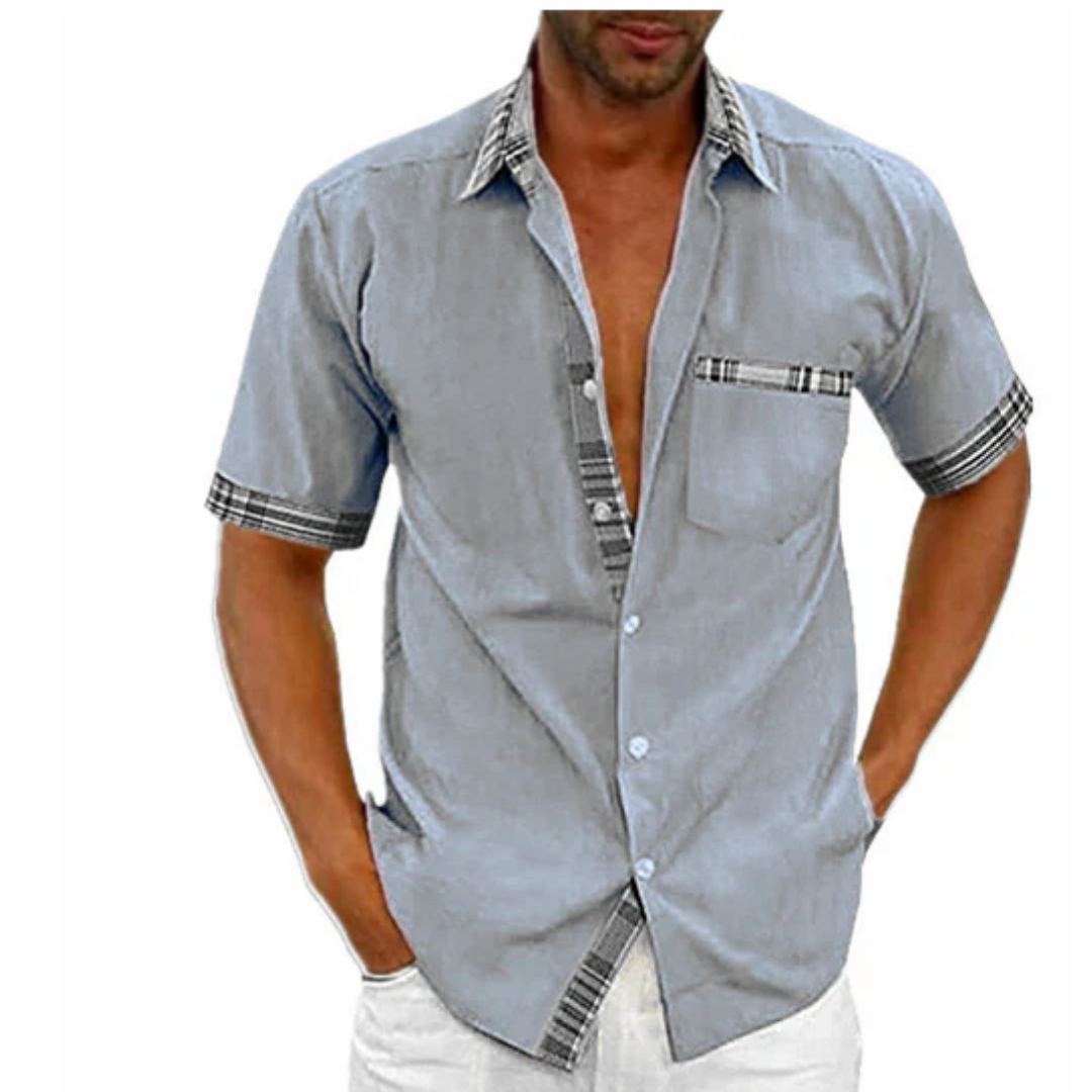 Men's Vintage Button Down Shirt | Short Sleeve