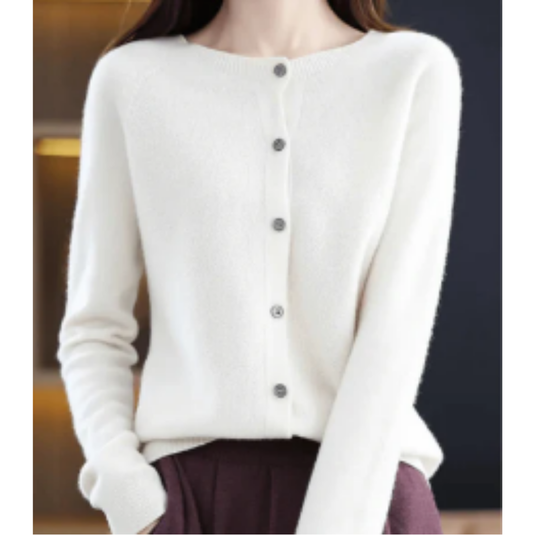 Women's Warm Button Down Knitted Cardigan | Long