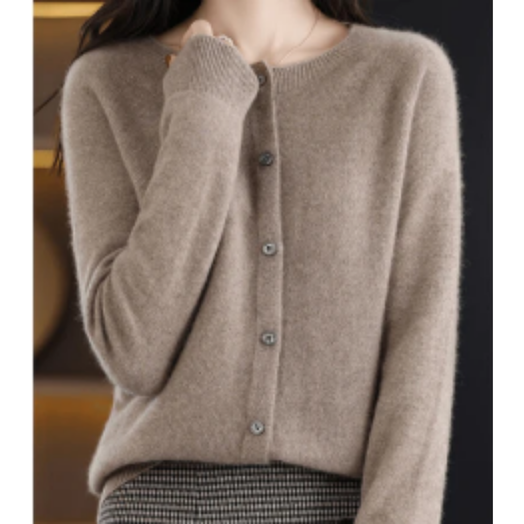 Women's Warm Button Down Knitted Cardigan | Long