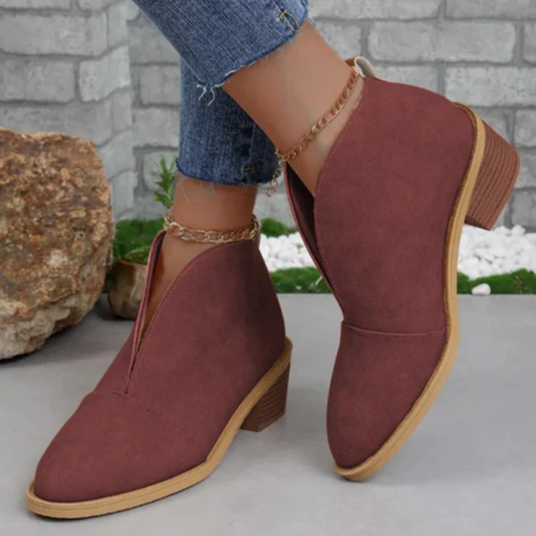 Women's Slip On Heeled Boots | Walking