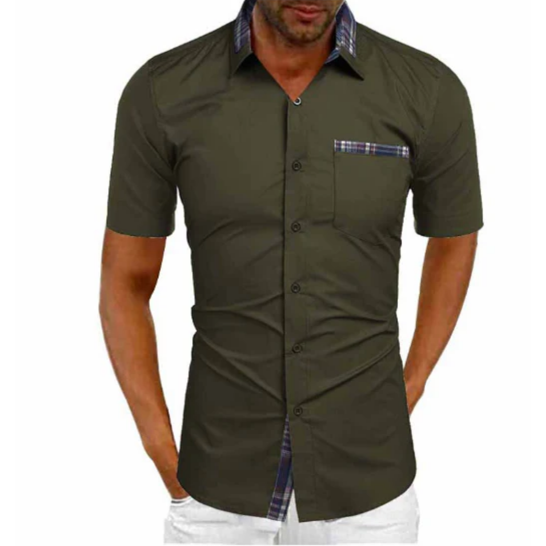 Men's Vintage Button Down Shirt | Short Sleeve