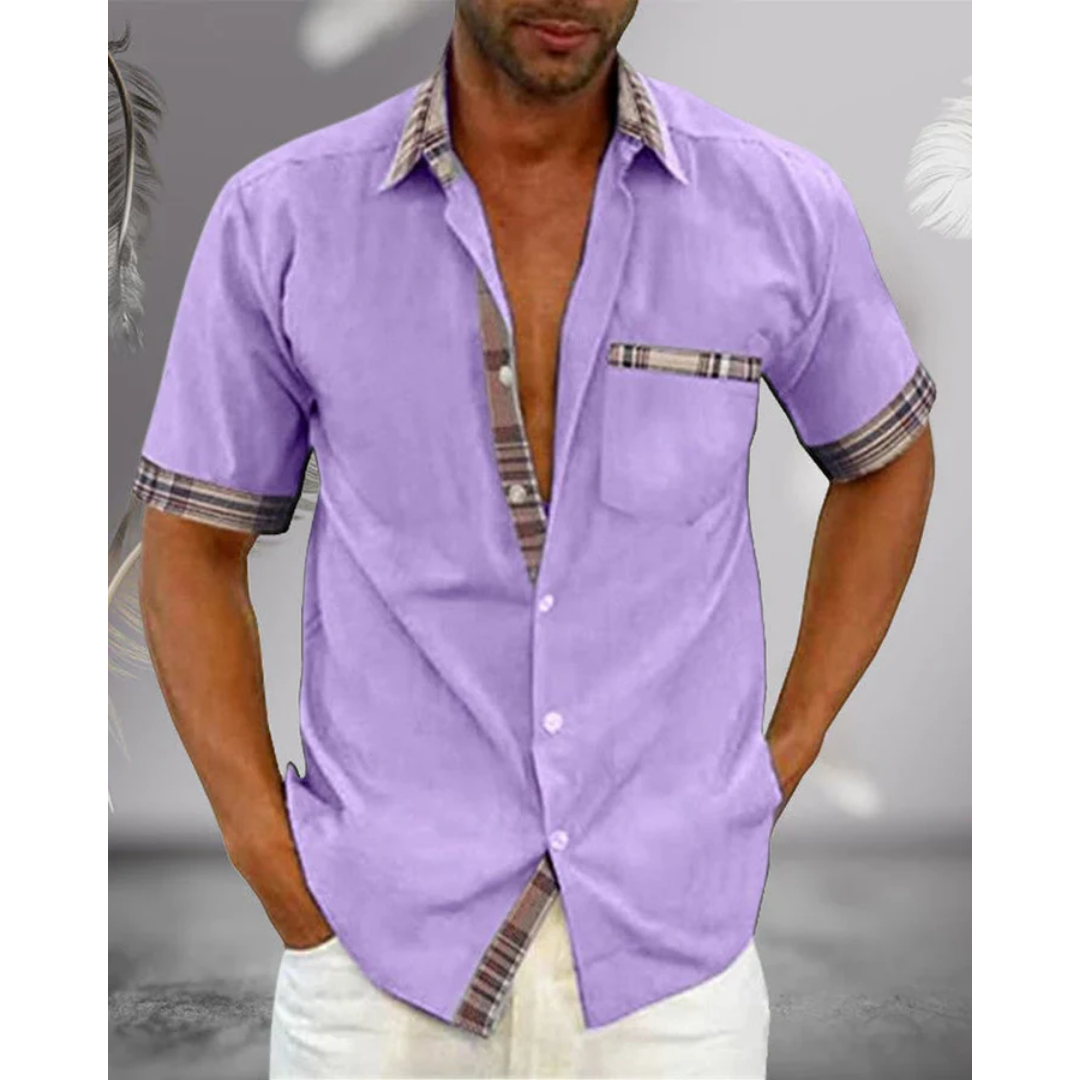 Men's Vintage Button Down Shirt | Short Sleeve