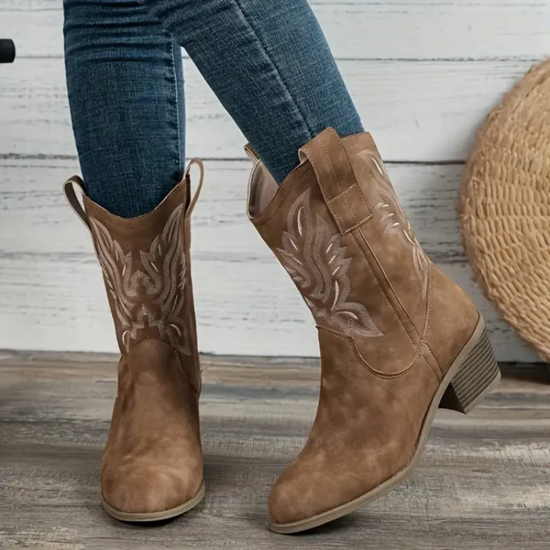 Women's Cowgirl Slip On Boots | Heeled