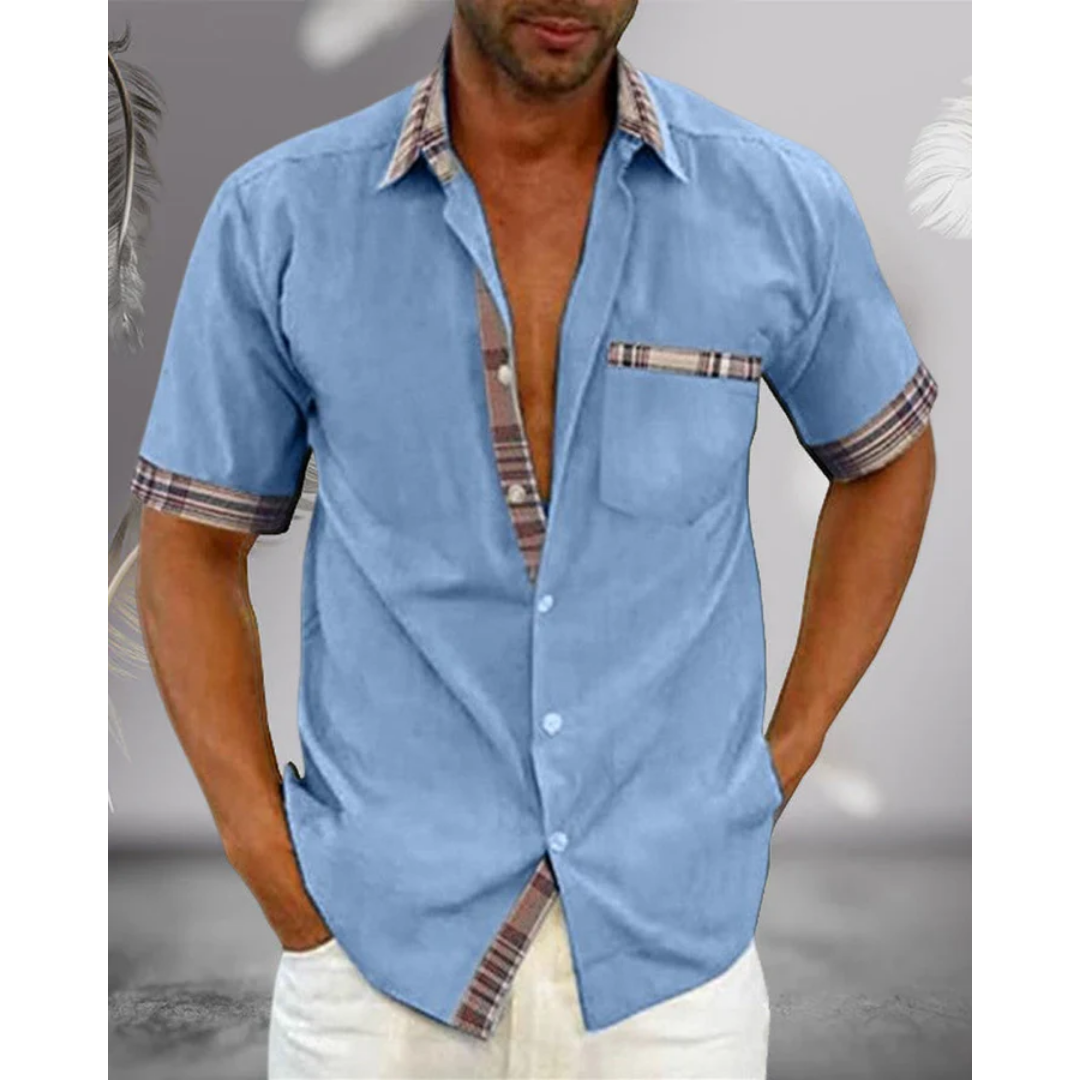 Men's Vintage Button Down Shirt | Short Sleeve