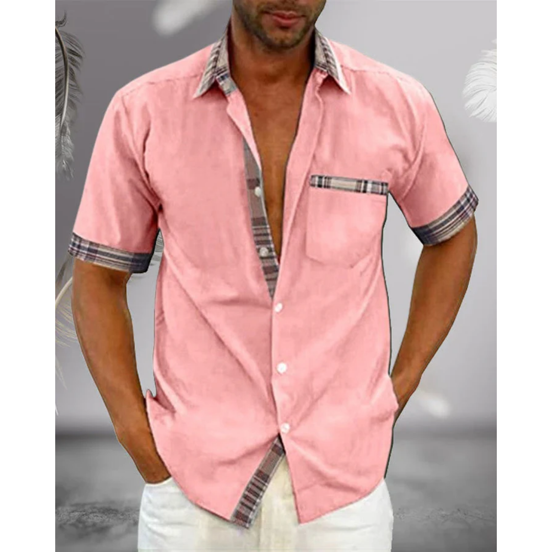 Men's Vintage Button Down Shirt | Short Sleeve