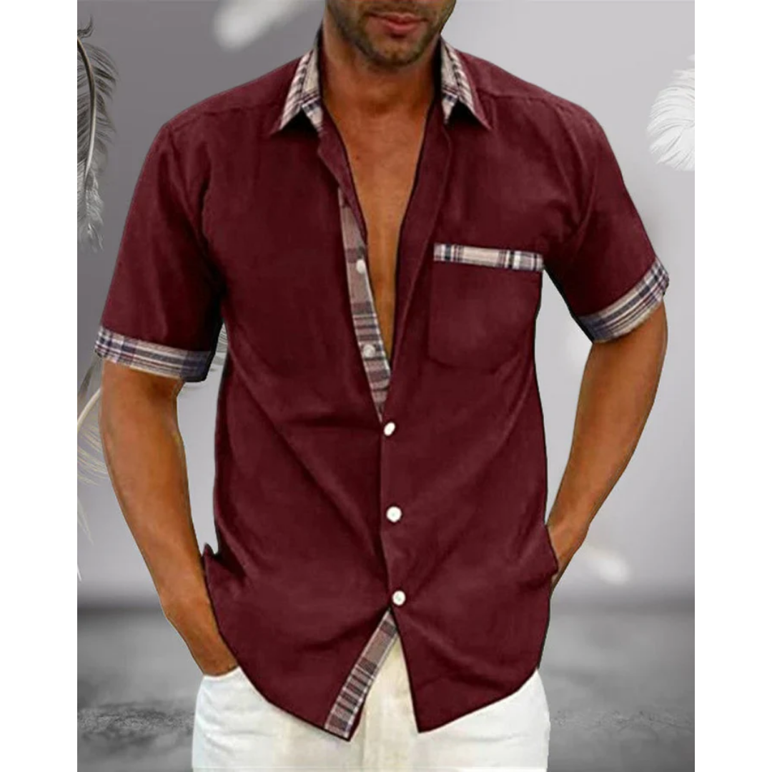 Men's Vintage Button Down Shirt | Short Sleeve