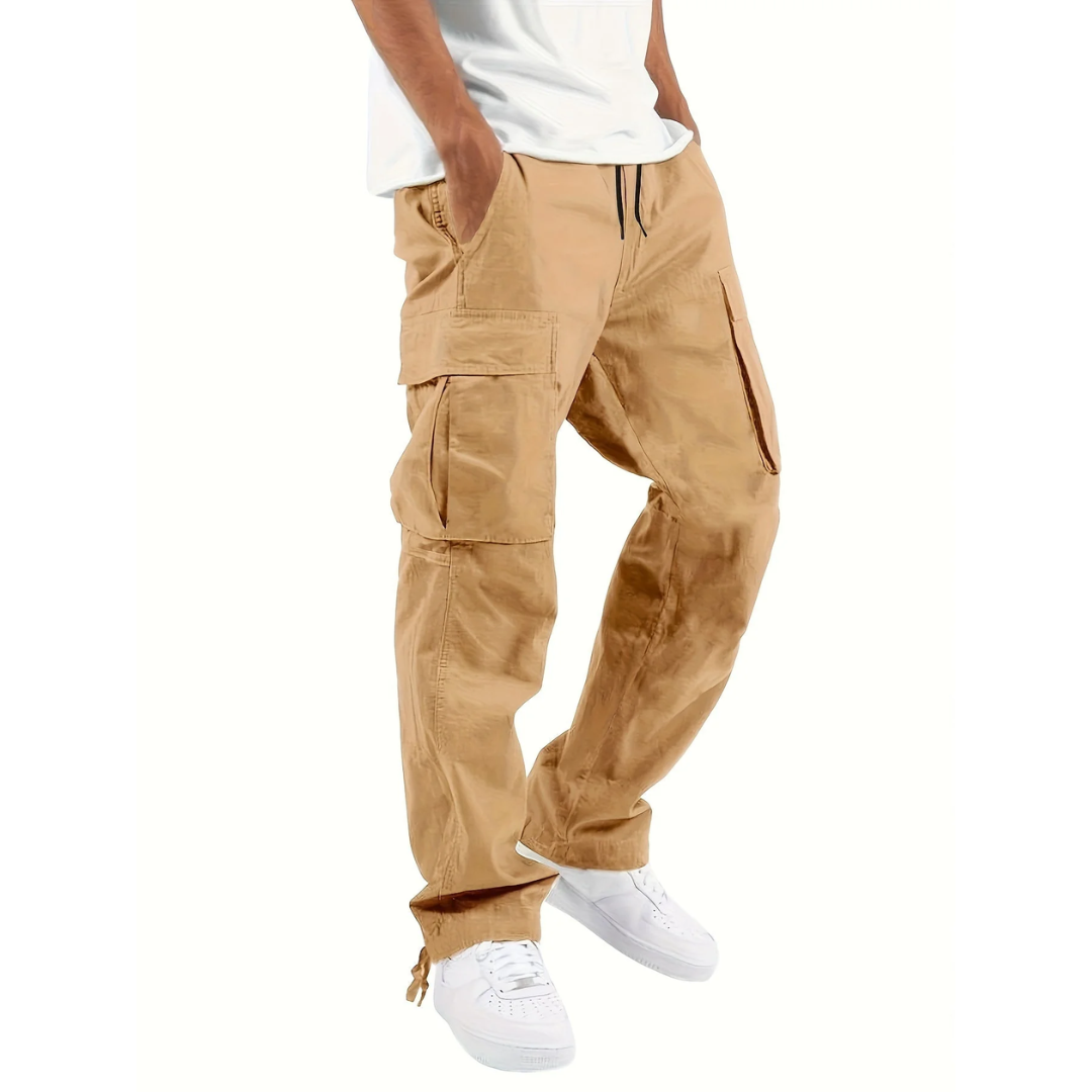 Men's Straight Cut Cargo Pants | Wide Leg