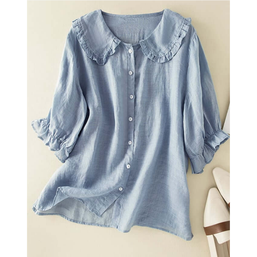 Women's Vintage Oversized Button Down Blouse | Summer