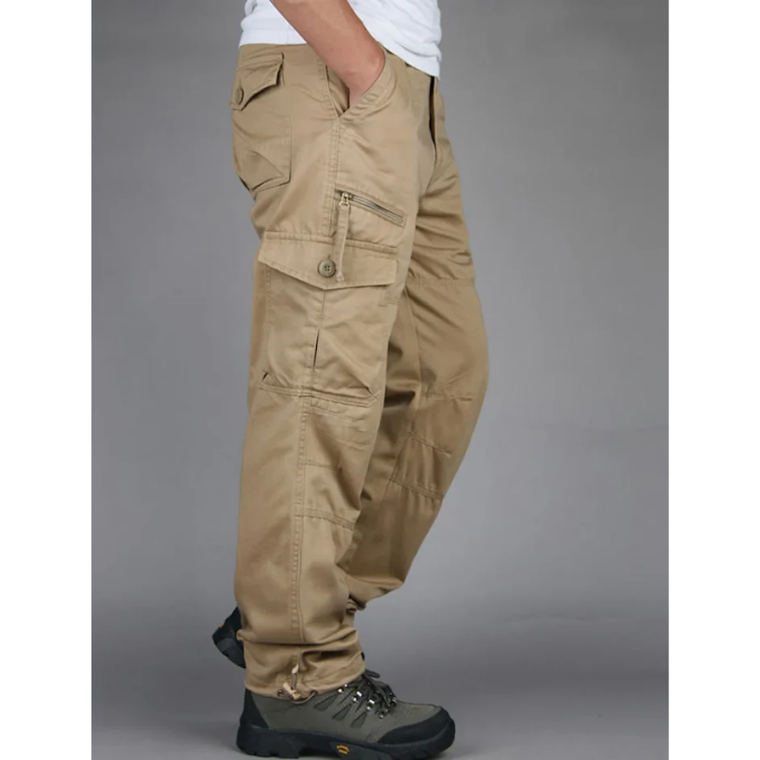 Men's Low Rise Cargo Pants With Zip Pockets | Walking