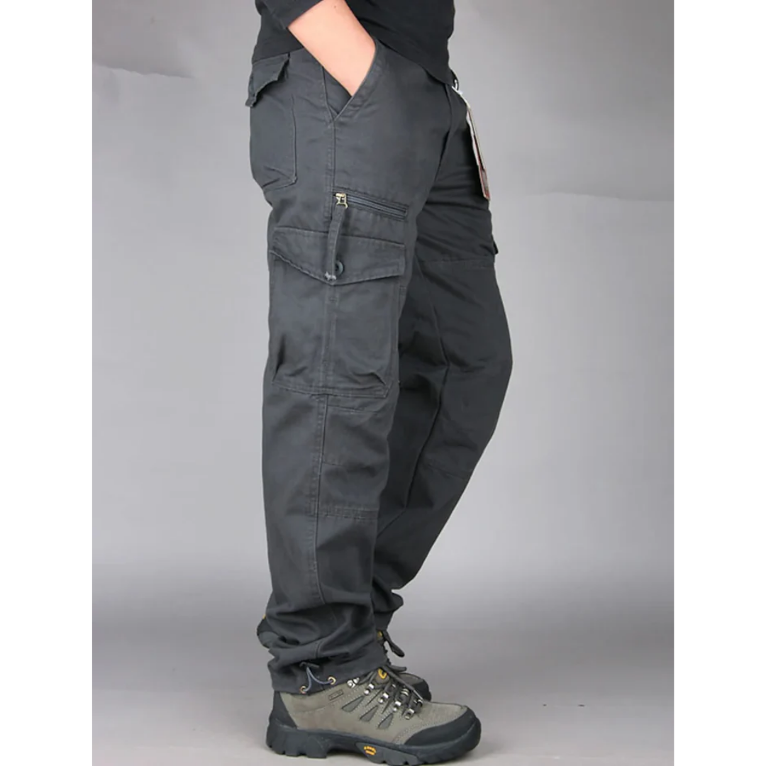 Men's Low Rise Cargo Pants With Zip Pockets | Walking