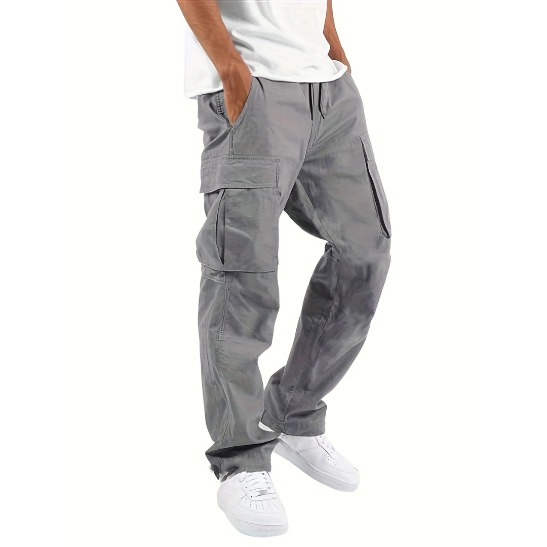 Men's Straight Cut Cargo Pants | Wide Leg