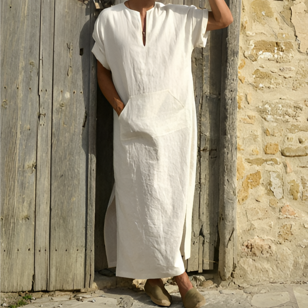 Delbert | Langes Hemdkleid mit Schlitz für Herren