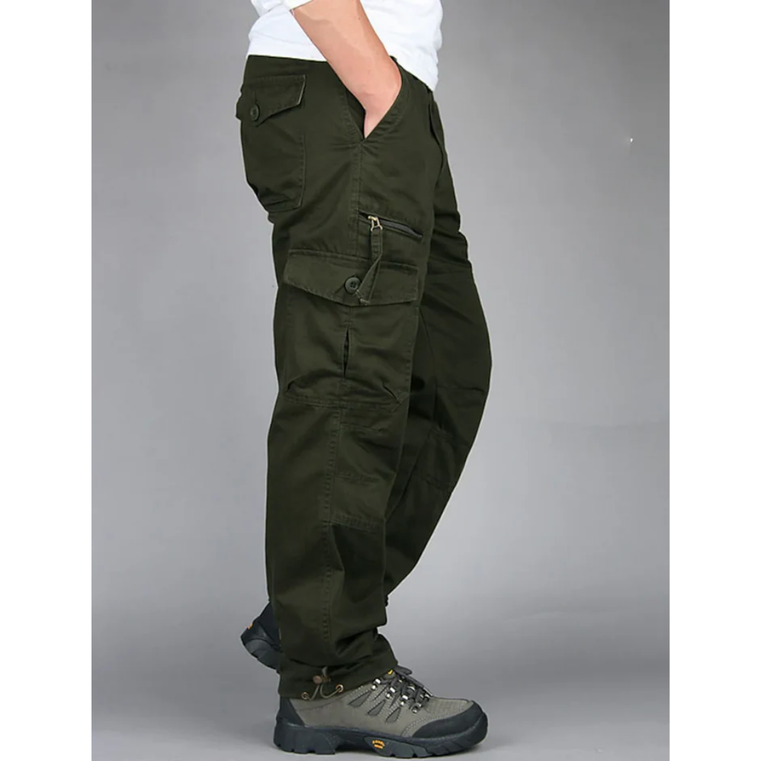 Men's Low Rise Cargo Pants With Zip Pockets | Walking